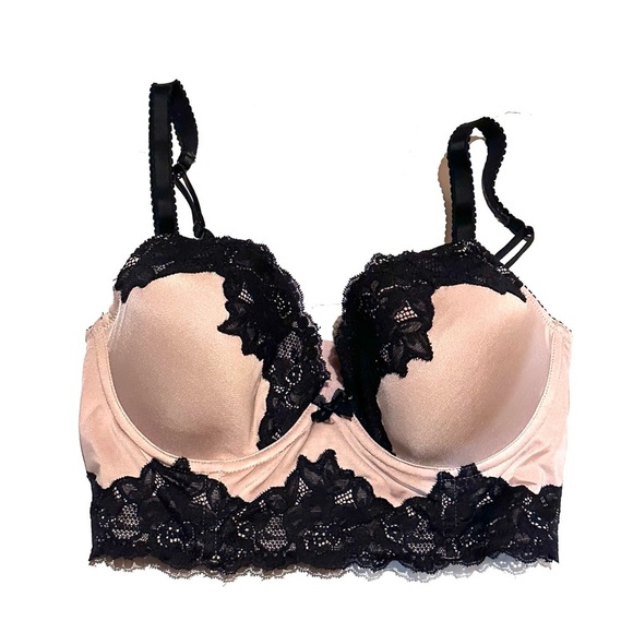 H&M Other - H&M Long Line Sexy Two Tone Black Lace Bra Women's 34D